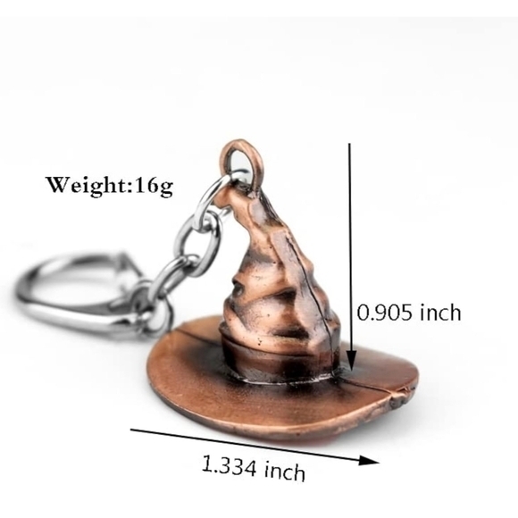 Hary Potter Magic Sorting Hat Keychain Gryffindor Slytherin Hufflepuff‎ - Picture 2 of 4